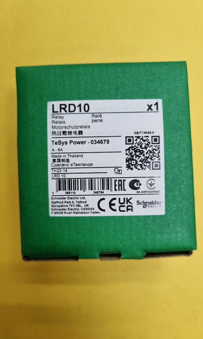 1PC NEW Schneider Thermal Overload Relay 4-6A LRD10C