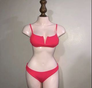 SHEIN Pink V Wired Two piece Bikini Swimsuit