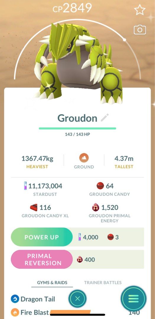 Shiny Groudon Wild Area Background – Per Scambio In Pokémon GO, Sfondo Globale, Leggi Descrizione