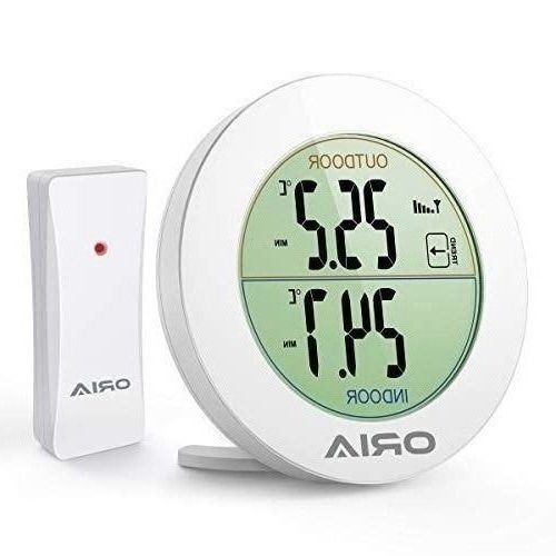 Number-one Indoor Outdoor Thermometer Humidity Monitor, Wireless Digital Hygrometer Humidity Temperature Sensor Large Touchscreen Backlight, Humidity