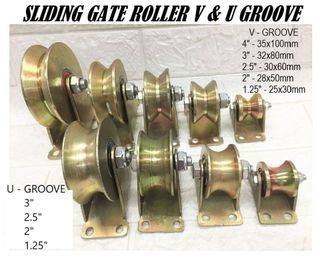 Sliding Gate Roller V & U Groove [1.25" 2" 2.5" 3" & 4"] [RETAIL & WHOLESALE]