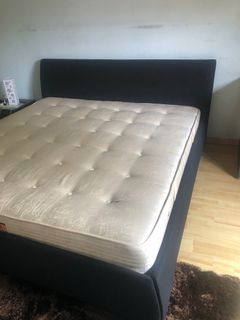 Slumberland King size bed frame & mattress