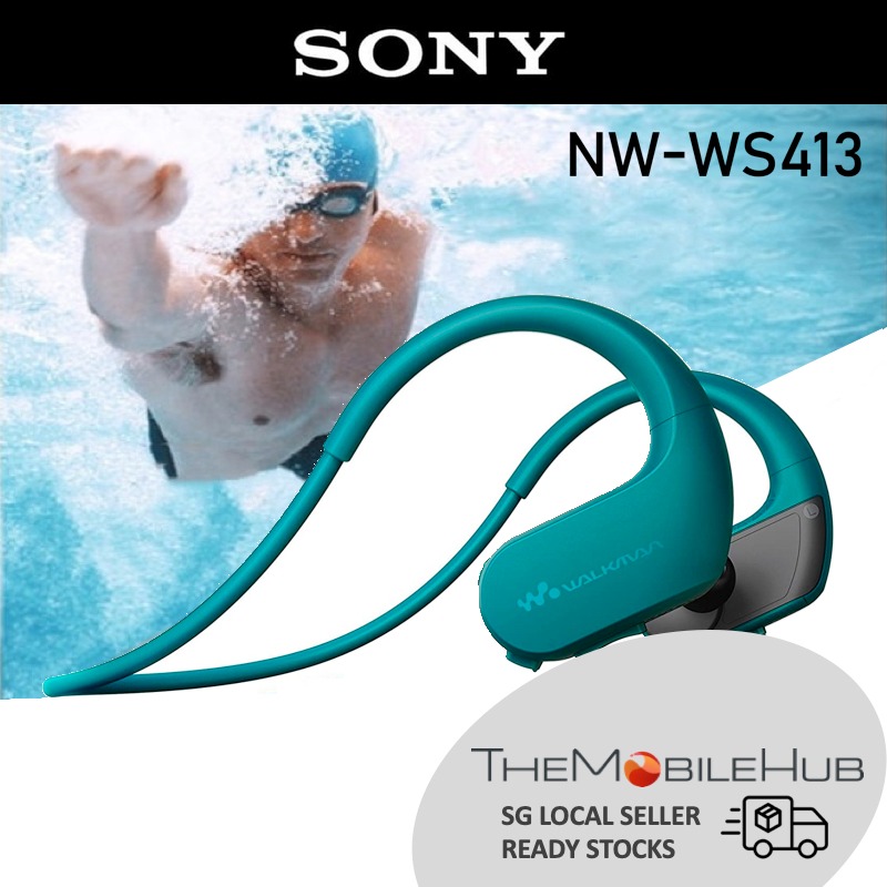 Sony NW-WS413 4GB Walkman Wearable Sports MP3 Player Swim Headphone