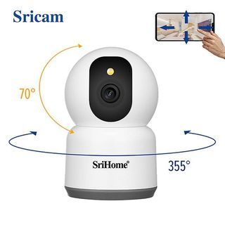 SRICAM SriHome SH038 5G WiFi 4MP QHD 1440P Built-in Mic & Speaker Full Color Night Vision Indoor CCTV IP Camera
P1290