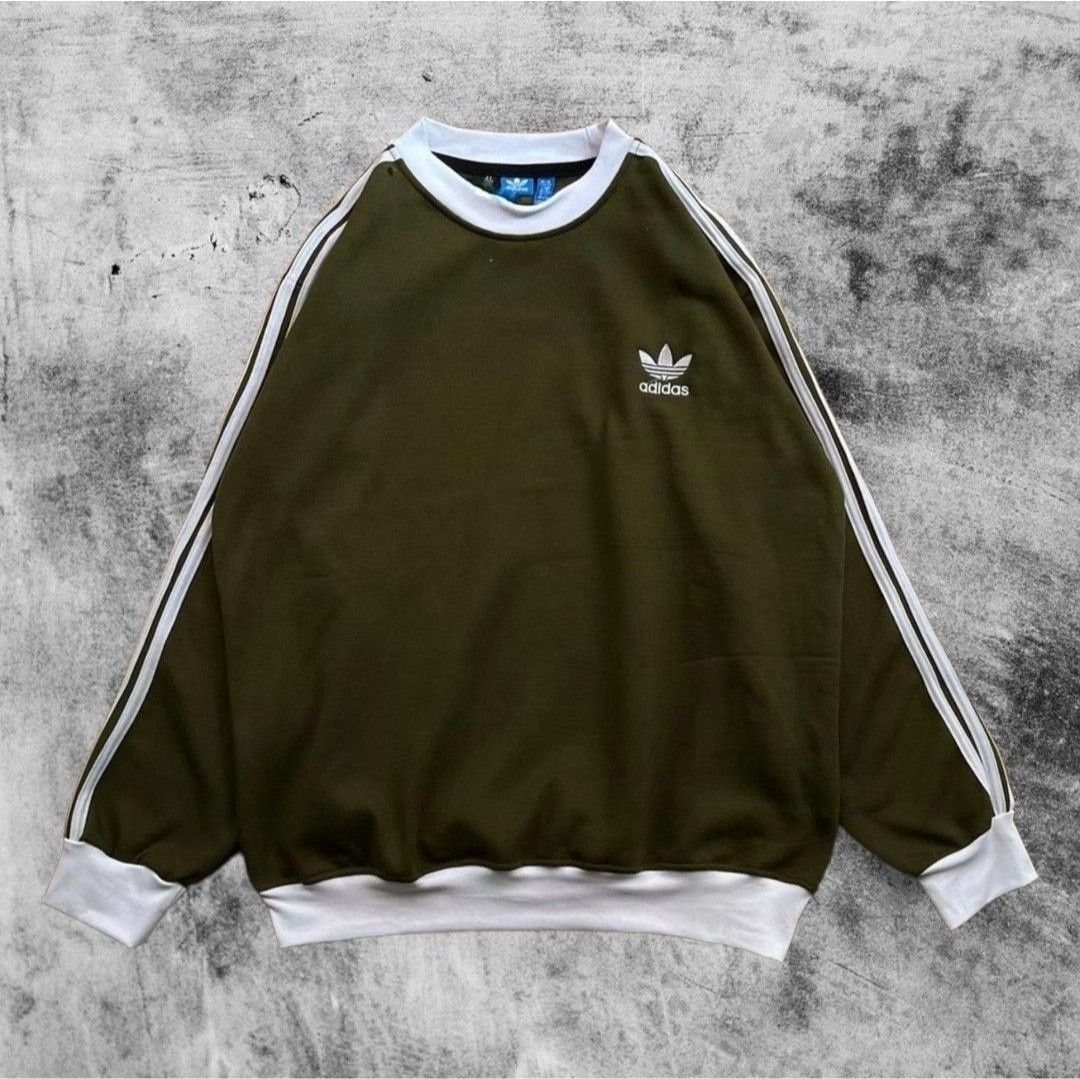 Sweater Crewneck Adidas 3 Foil Hijau Army