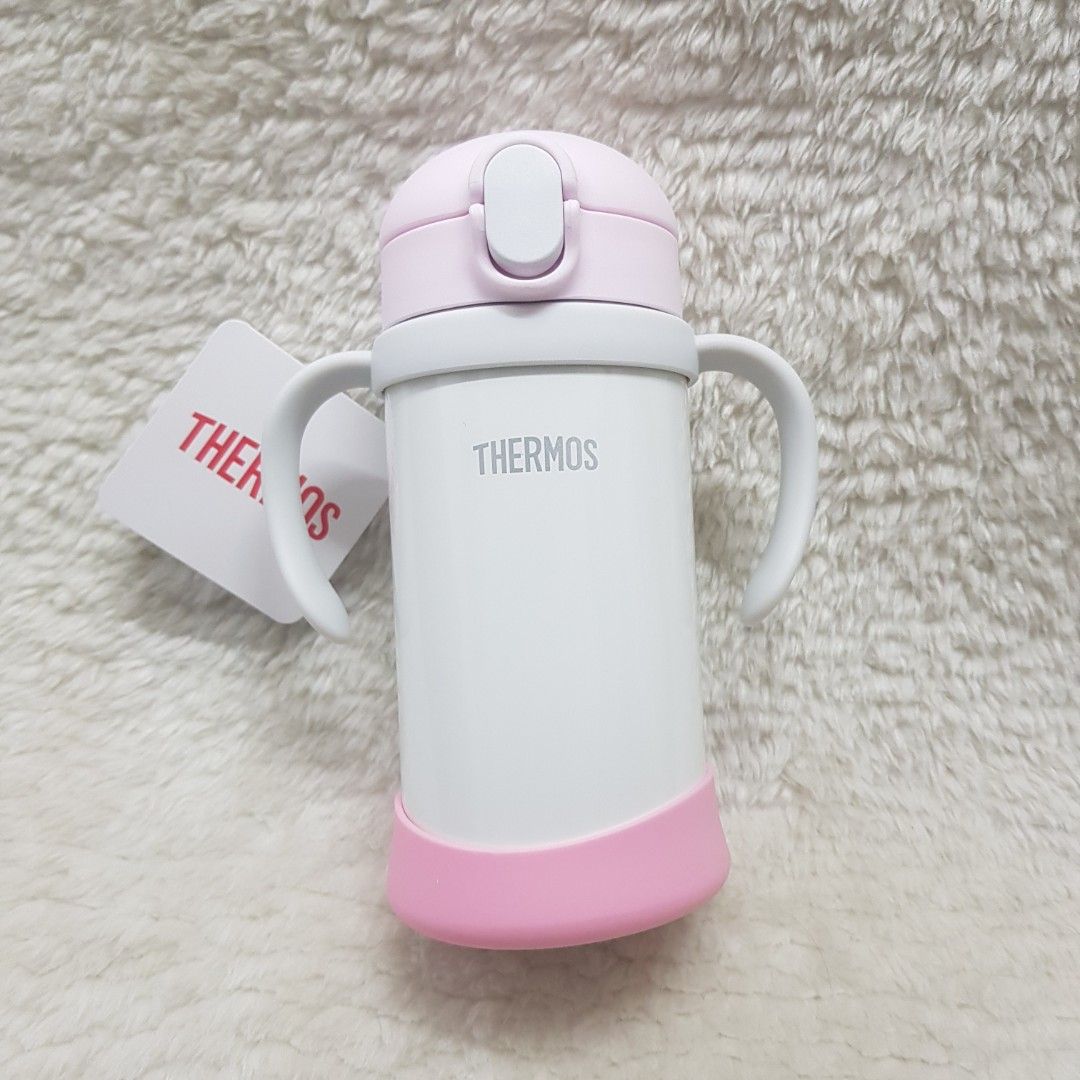 Thermos Bottle Baby Straw Mug Pink FHV-350