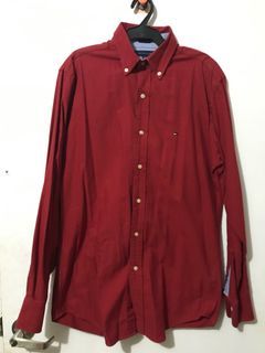 Tom Hilfiger Red long sleeves polo