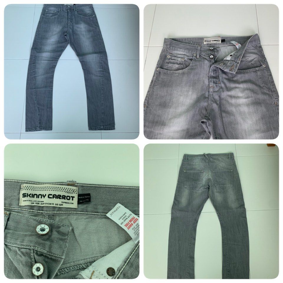 Topman Skinny Carrot Jeans, Men's Fashion, Bottoms, Jeans on Carousell