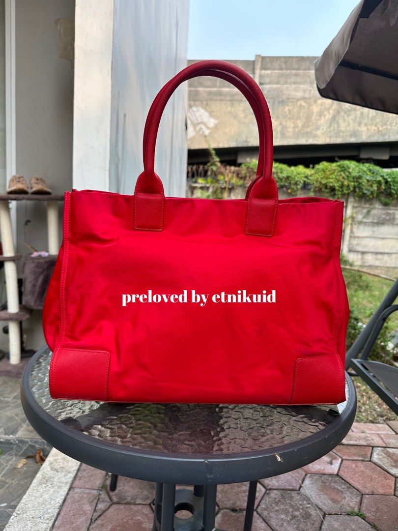 Tory burch ella tote red deals