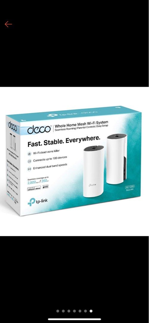 Mesh System TP-Link Deco M4 1200Mbps / 2.4GHz 5GHz / Pack of 2