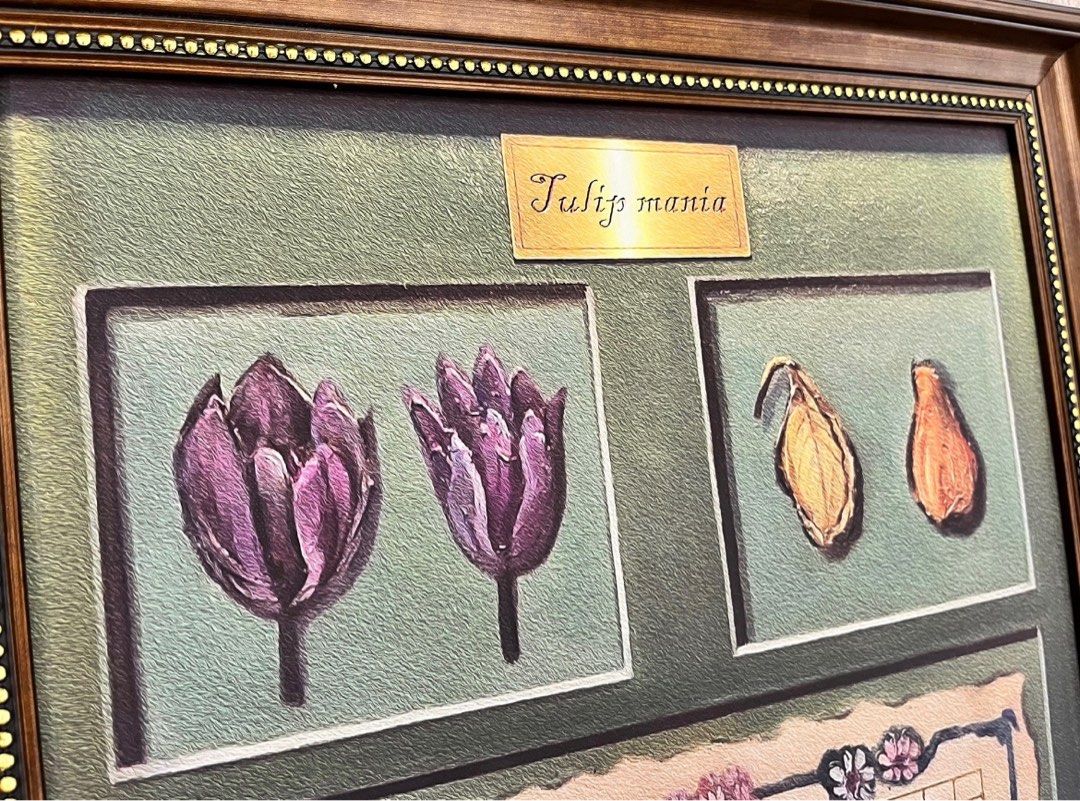 Tulip bubble oil painting + decorative painting, Bulletin Board