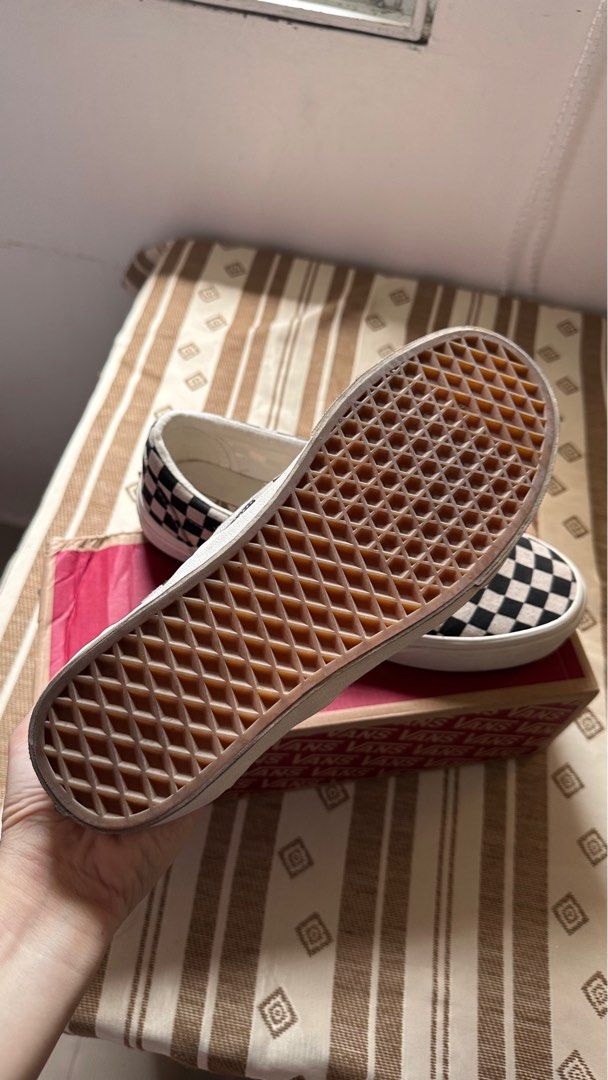 Vans Eco Theory Checkerboard Slip On (Category: Sneakers) located in Manila. Submitted by aaq12345 (Listing ID 1251592886, Image 3). Description: 9.5 US RFS: Wrong size Excellent condition Worn once.