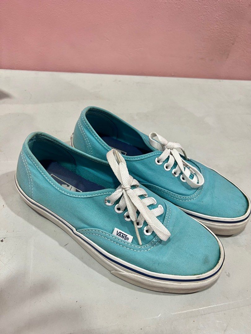 Vans light blue women US 8 (Category: Sneakers) located in Manila. Submitted by zannedeclutters (Listing ID 1251567516, Image 1). Description: No box. Shipping: pickup point from Avida Towers San Lazaro/ SM San Lazaro, via Grab/Lalamove or LBC only. No JRS, J&T, Gogoexpress or similar, shipping fee shouldered by buyer. Payment via GCash or BDO. No COD..