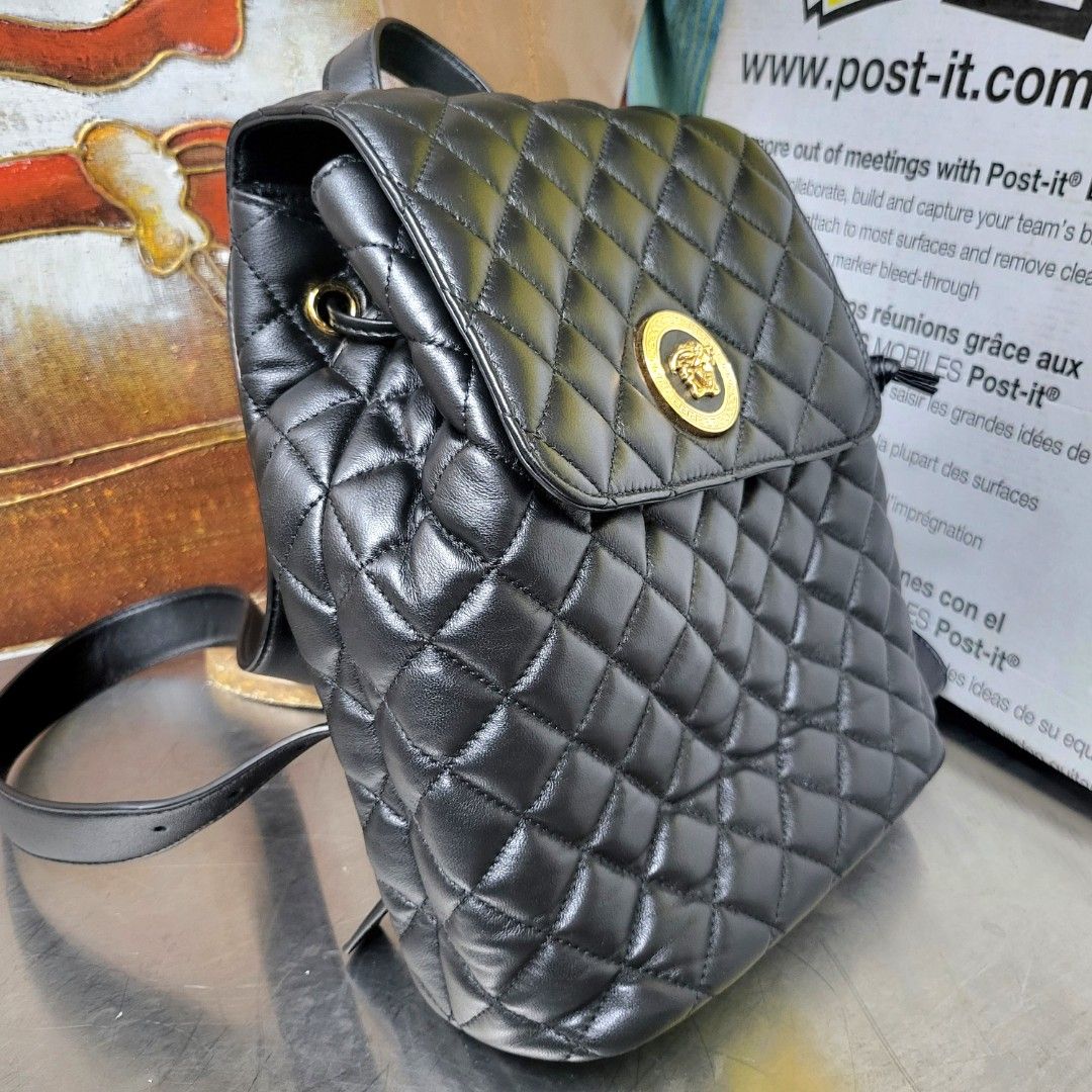 Versace clearance leather backpack