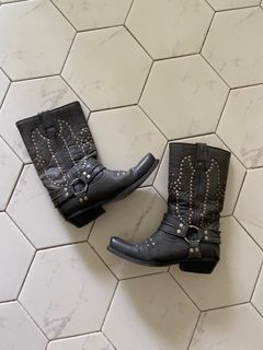 Vintage leather western cowboy boots
