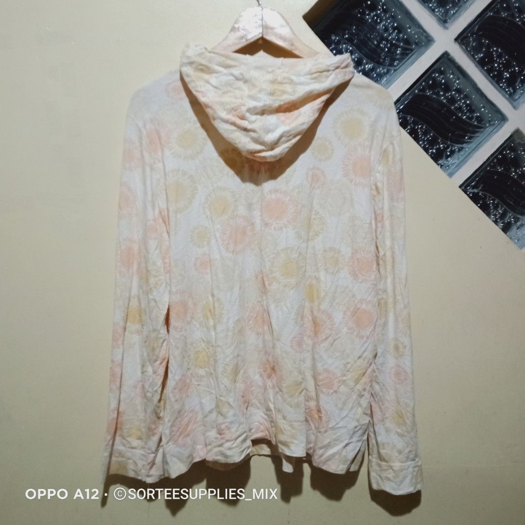 VINTAGE MERONA WOMENS BUTTONS PULLOVER HOODIE JACKET SWEATSHIRT SHIRT  ORANGE YELLOW 2XL XXL 23x28, Women's Fashion, Activewear on Carousell
