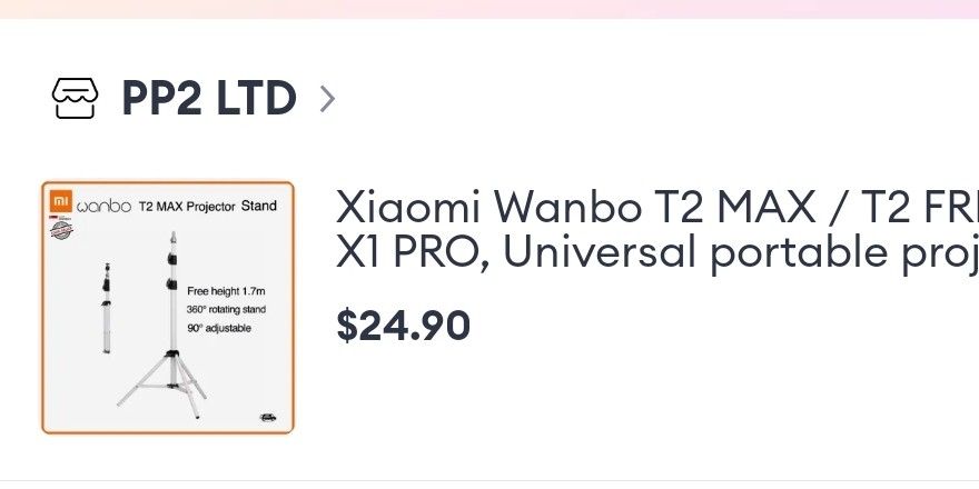 Xiaomi Wanbo T2 Max / Pro / Free height 1.7m universal portable projector  stand, tripod, 360° rotating stand