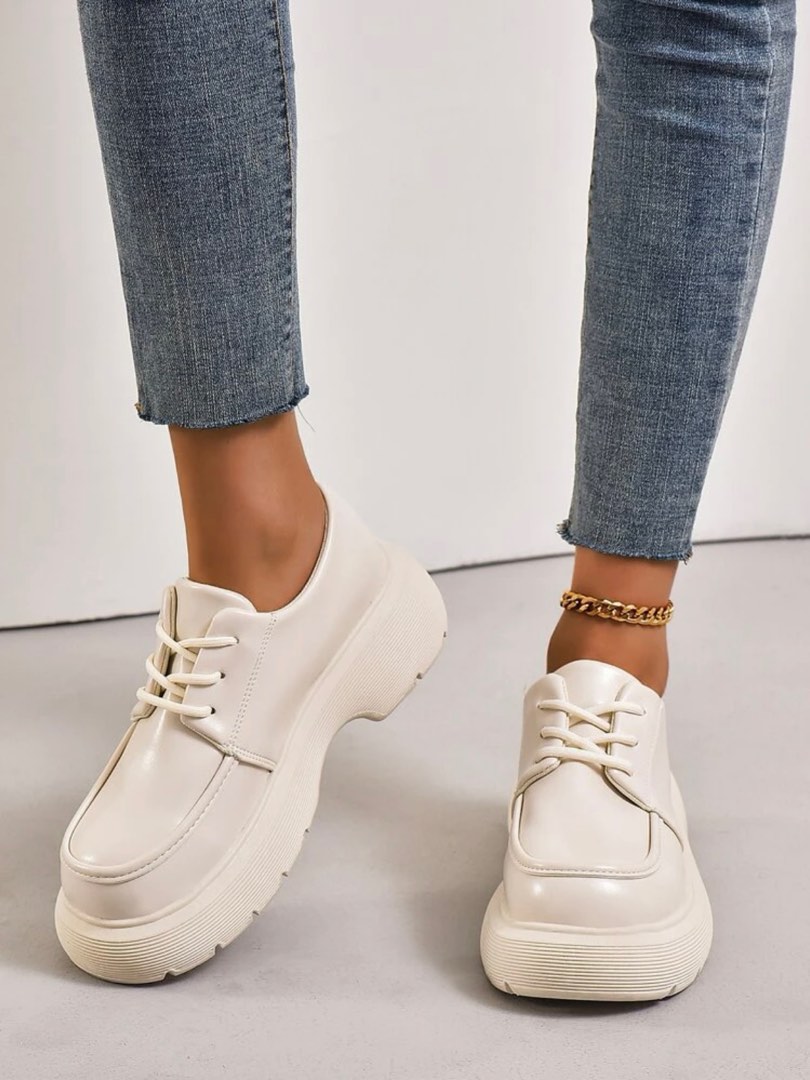 White shoes chunky best sale
