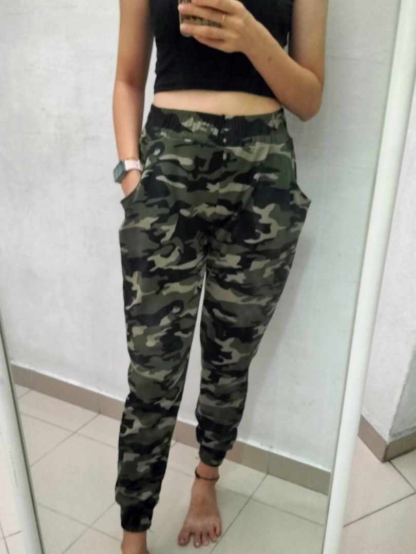 Womens Army Cargo Pants (Olive Green) | Modern Minx