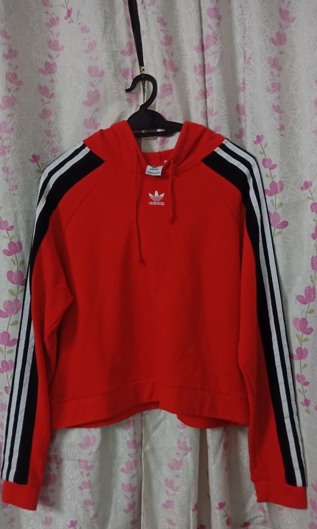 Adidas red jumper womens on sale