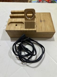 Wooden Wireless Charger and Smart Watch Charger