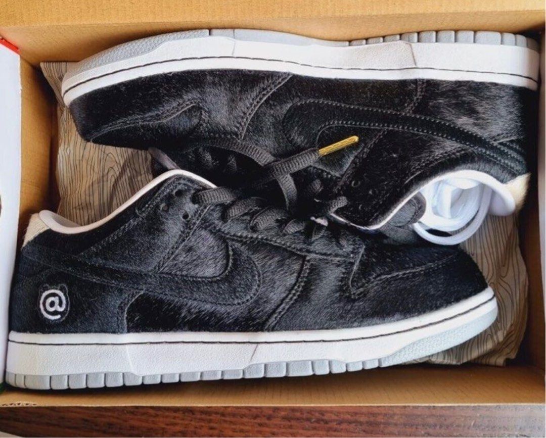 WTT WTS Rare Authentic Nike Dunk Low SB Medicom Bearbrick Black Sneakers in Size EU 38 UK 5 Women s Fashion Footwear Sneakers on Carousell