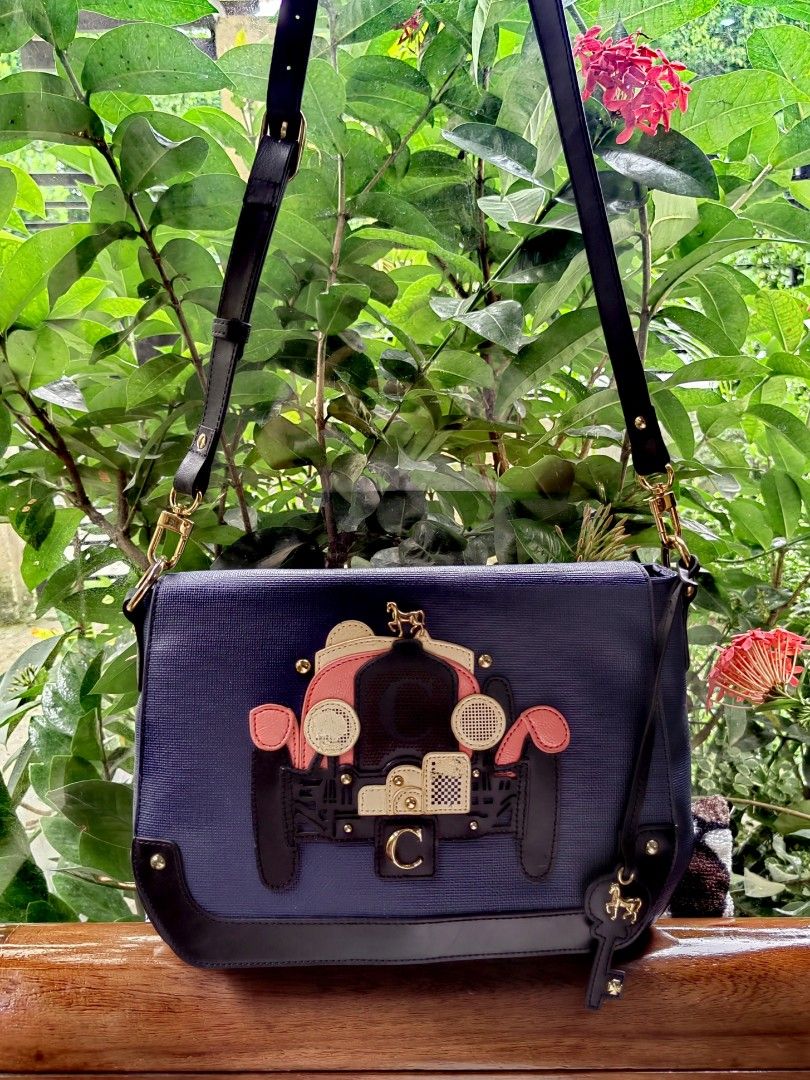 100 Original Lapalette Cupcake Crossbody Convertible Saffiano Leather Navy Blue Women s Fashion Bags Wallets Cross body Bags on Carousell