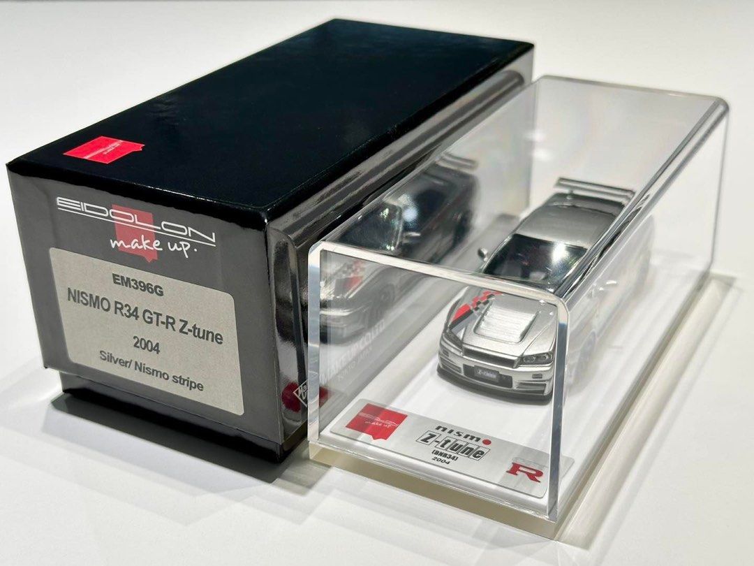 1/43 Make Up Model Nismo R34 GTR Z-Tune Silver, Hobbies & Toys