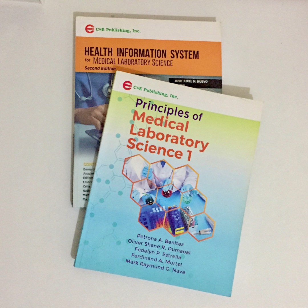 1st Year MedTech Books PMLS1 (Principles of MedLabSci 1) and HIS