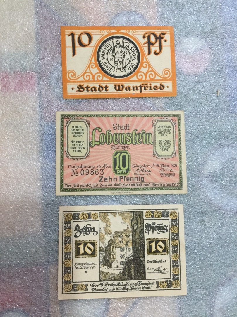 三張德國老鈔，全新直版，售價200, 興趣及遊戲, 收藏品及紀念品, 錢幣- Carousell