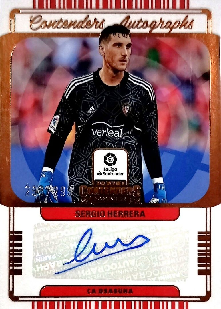 2022-23 Panini Chronicles Contenders La Liga SERGIO HERRERA /299 Auto  Osasuna