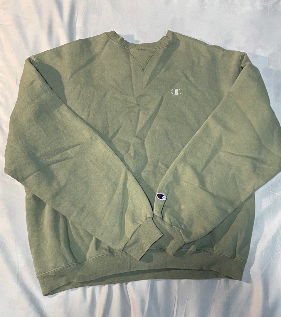 90s green champion sweater sweatshirt Men s Fashion Coats Jackets and Outerwear on Carousell