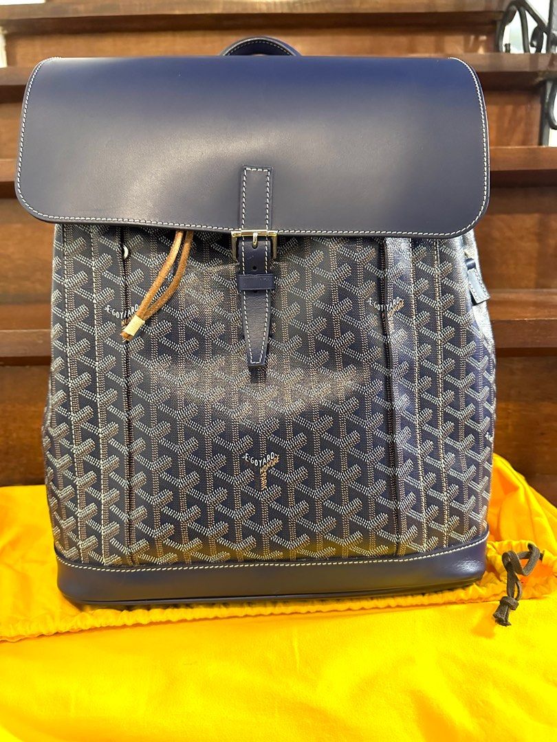 GOYARD Goyardine Calfskin Mini Alpin Backpack Yellow 1251235