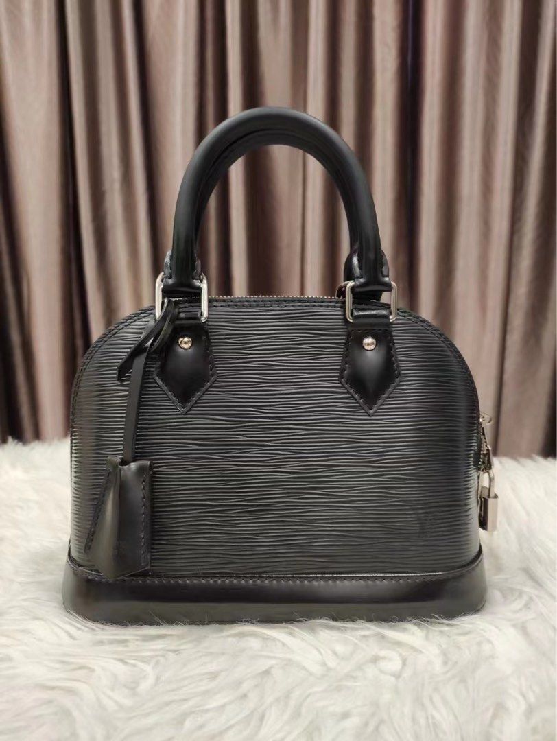 Alma bb black epi leather deals