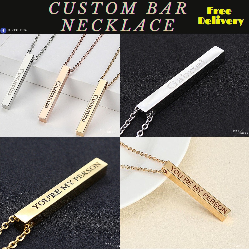 Custom vertical deals necklace