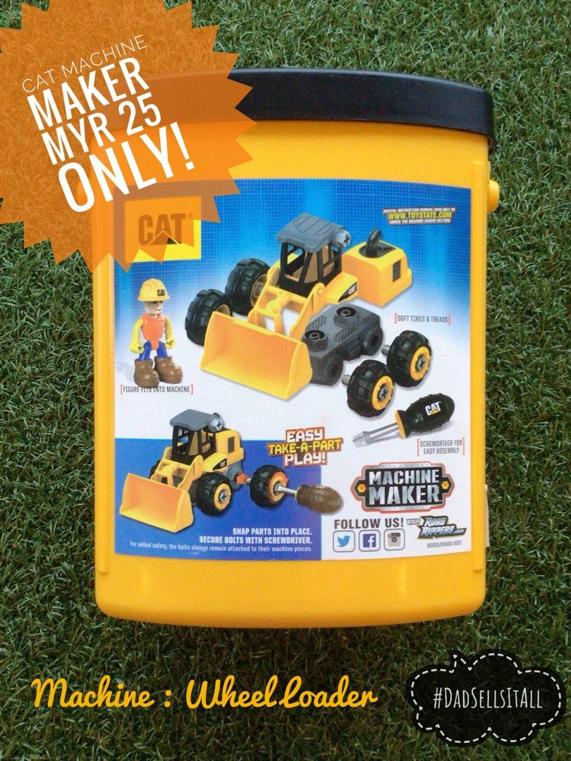 Pre Loved GENUINE CAT Machine Maker Toy Wheel Loader Set