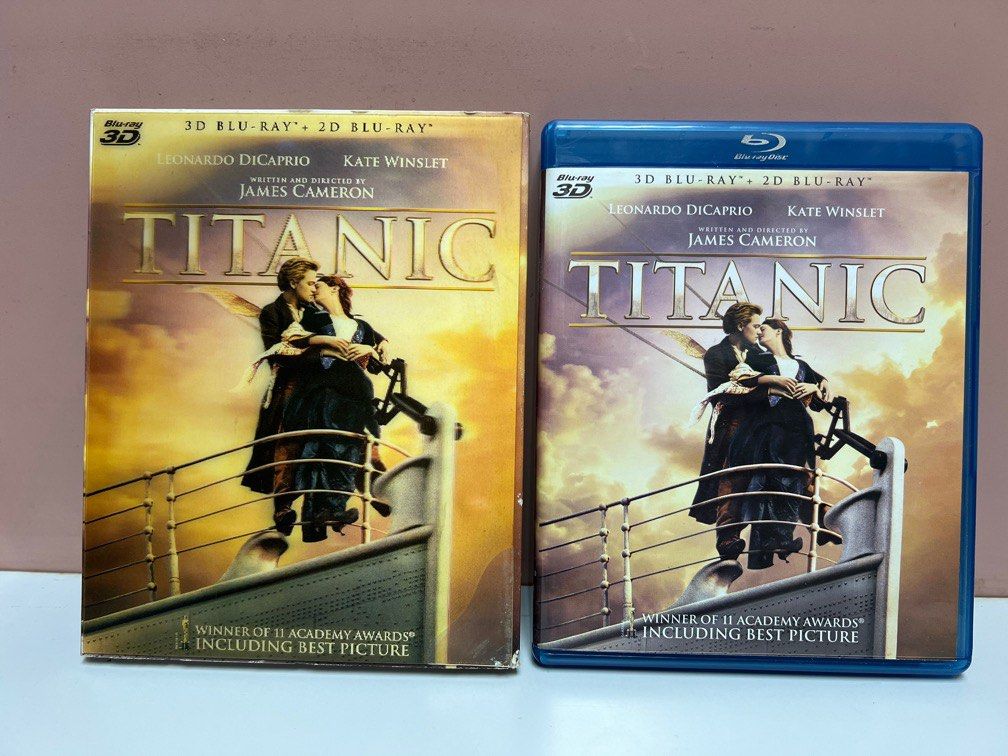 🎬 《Titanic鐵達尼號》3D + 2D (共4碟) 立體封面版Blu-ray ｛ 英語