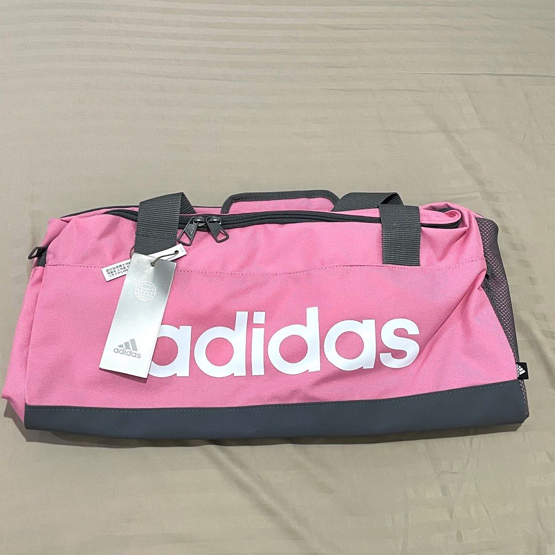 Adidas Essentials Logo Duffel Pink Bag 25L BRAND NEW on Carousell