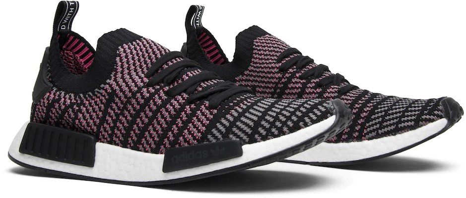 adidas NMD R1 Black Grey Solar Pink