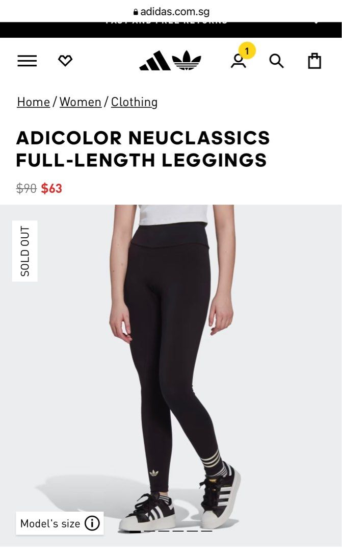 Adidas Original Leggings Black - Yoga sport pants, Women's Fashion,  Bottoms, Jeans & Leggings on Carousell