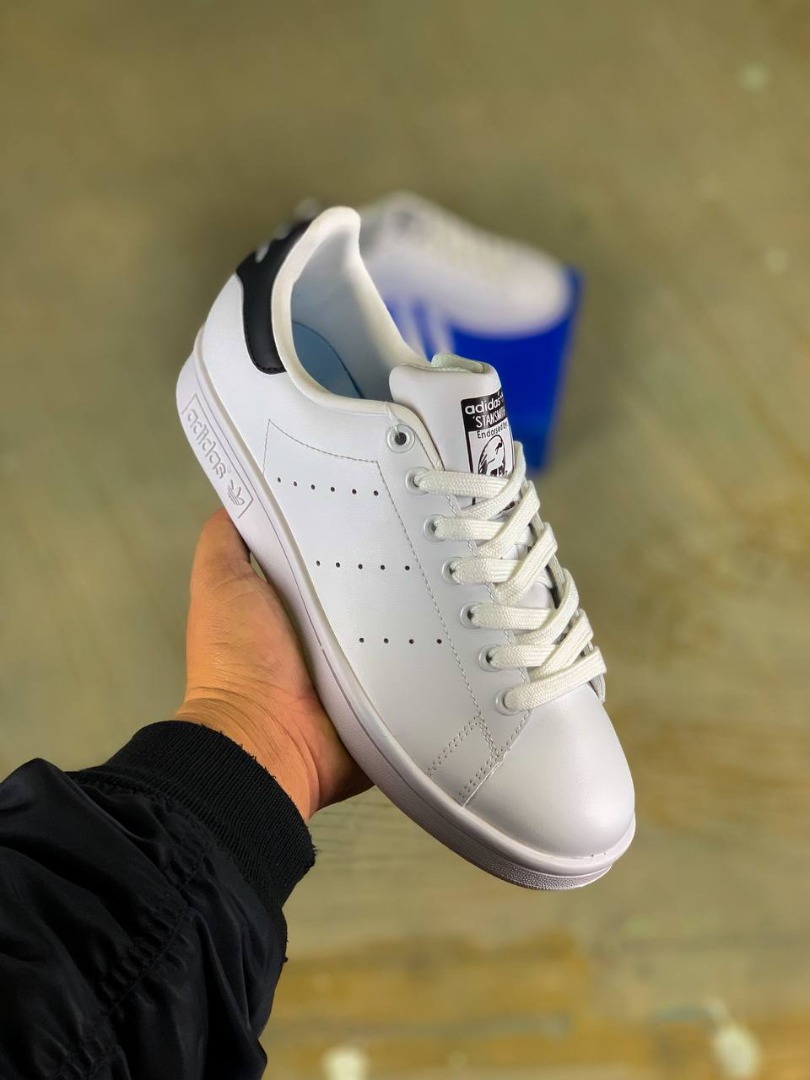 stan smith black and white mens