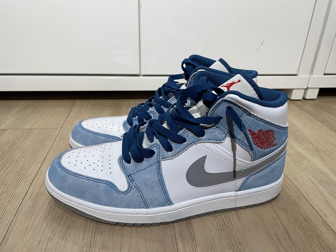 Red white and blue jordan ones shop