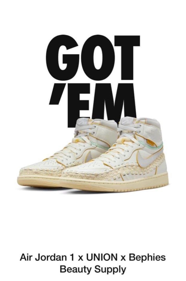 US9 Air Jordan 1 X Union X Bephies Beauty Men s Fashion Footwear
