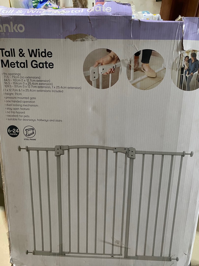 Tall and wide store metal gate kmart