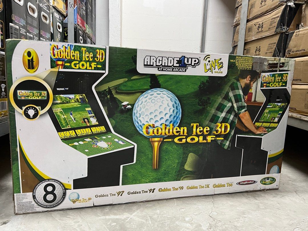 Arcade 1up Golden tee 3d (Category: Others) located in Muntinlupa City. Submitted by daimler (Listing ID 1199016894, Image 1). Description: Golden Tee Arcade Machine 3D Edition Tee time is anytime with the new GOLDEN TEE 3D home arcade machine, from Arcade1Up! Play on your own, or grab some friends and hit the links on this massive 66” tall single piece game cabinet, sportin’ a 19” screen for the first time on an Arcade1Up title. Limited stocks o