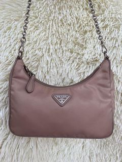 Prada Re-Edition 2005 Nylon Bag Cocoa Brown in Nylon with Silver-tone - US