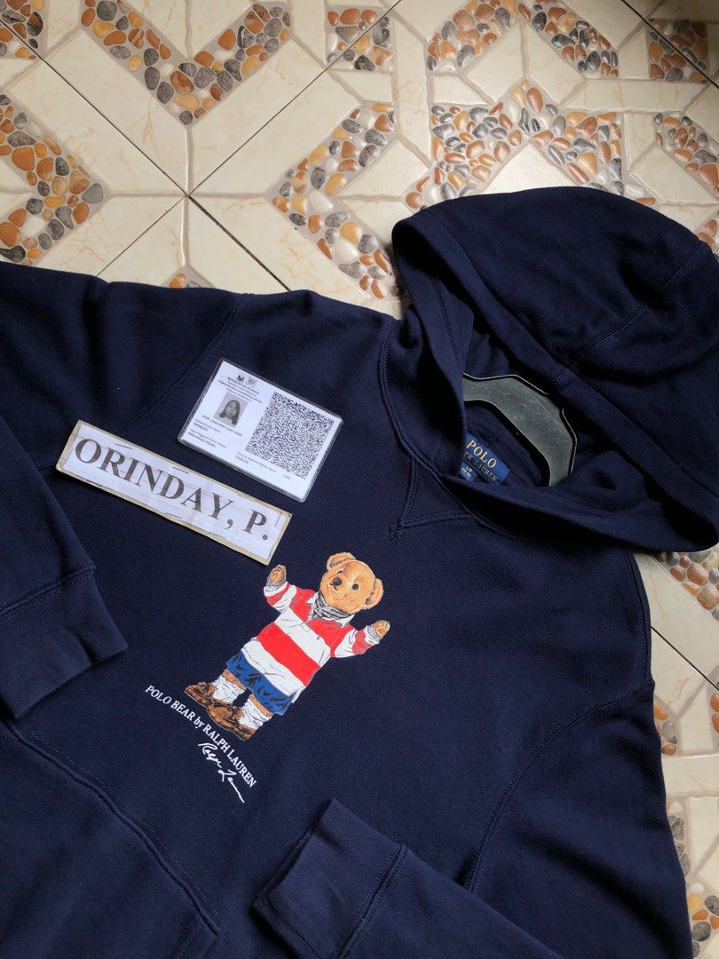 Authentic Ralph Lauren Polo Bear Hoodie Jacket Men s Fashion