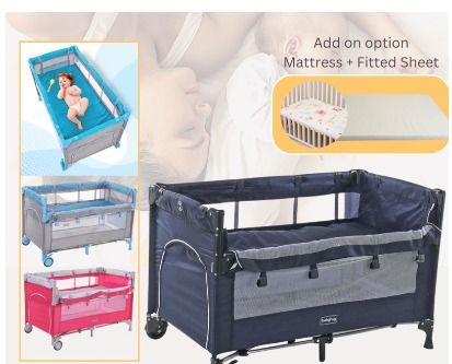 Baby Bedside Playpen 2in1 Co sleeper Cot Crib LSG2862 Babies