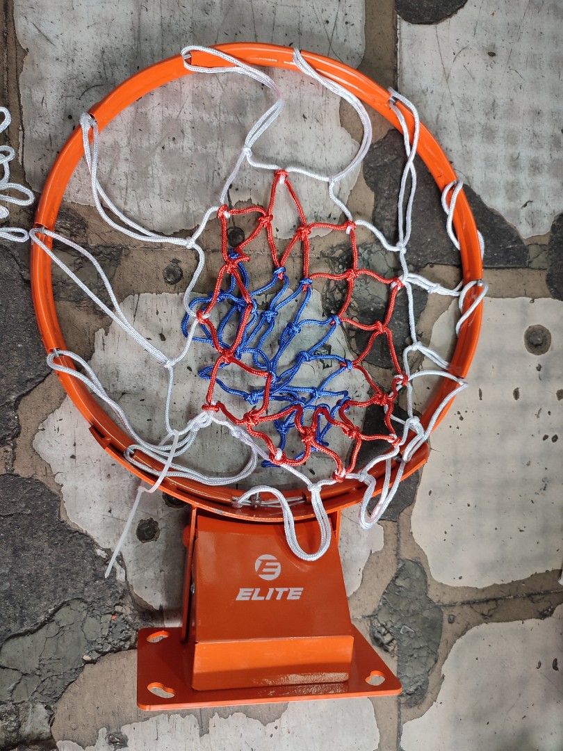 Basketball Ring Elite (Category: Other Sports Equipment and Supplies) located in Manila. Submitted by min_yoongi (Listing ID 1251659973, Image 2). Description: Available ✓ Basketball Ring ELITE • Inclusions - 2 pcs Net (3color) - 8 pcs Bolts Pm for inquiries..