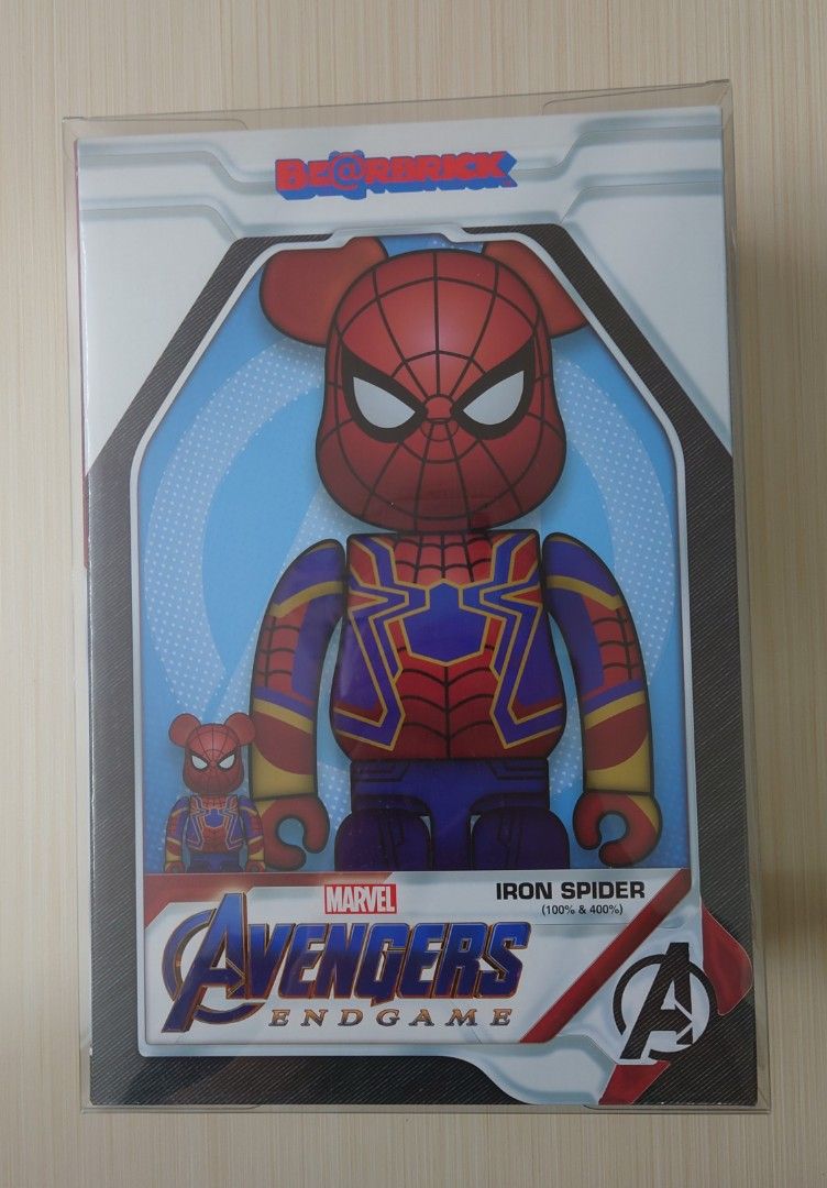 Bearbrick ironspider 100% 400% spiderman marvel 蜘蛛俠, 興趣及遊戲 ...